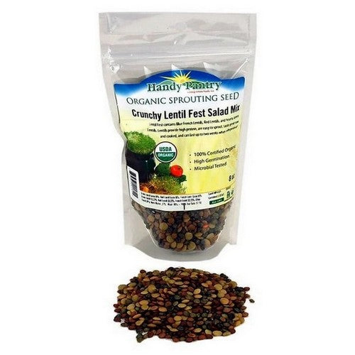 Organic Sprouting Seeds Crunchy Lentil Fest 8 Oz by Handy Pantry