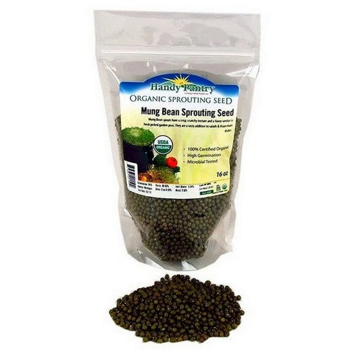 Mung Bean Organic Sprouting Seeds 16 Oz by Handy Pantry