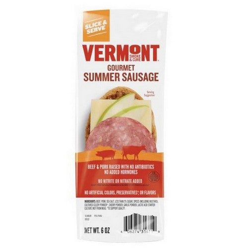 Cure Uncured Summer Sausage Great on Charcuterie Boards With Cheese 6 Oz by Vermont Smoke