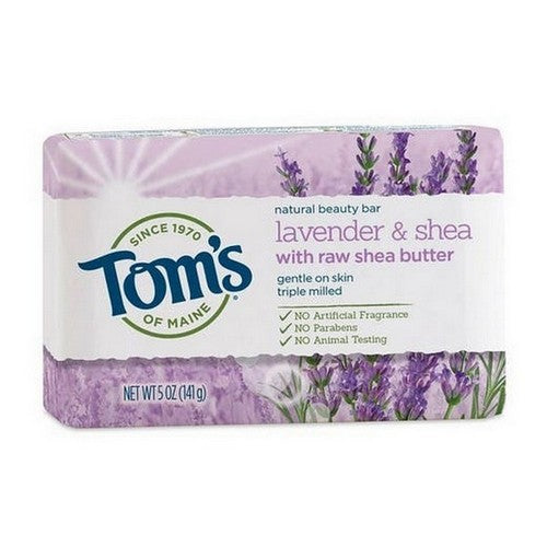 Natural Beauty Bar Soap Lavender And Shea With Raw Shea Butter 5 Oz by Tom's Of Maine