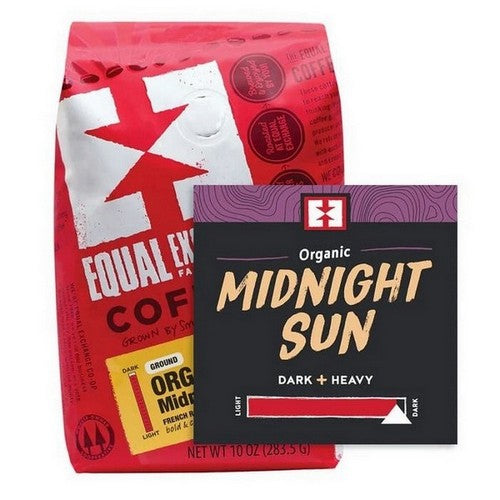 Organic Coffee Midnight Sun Blend Ground Coffee 10 Oz by Equal Exchange