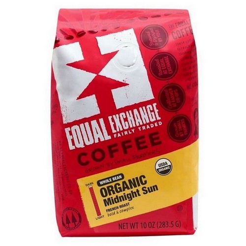 Organic Coffee Midnight Sun Whole Bean Coffee 10 Oz by Equal Exchange