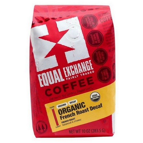 Organic Coffee French Roast Decaf Ground Coffee 10 Oz by Equal Exchange