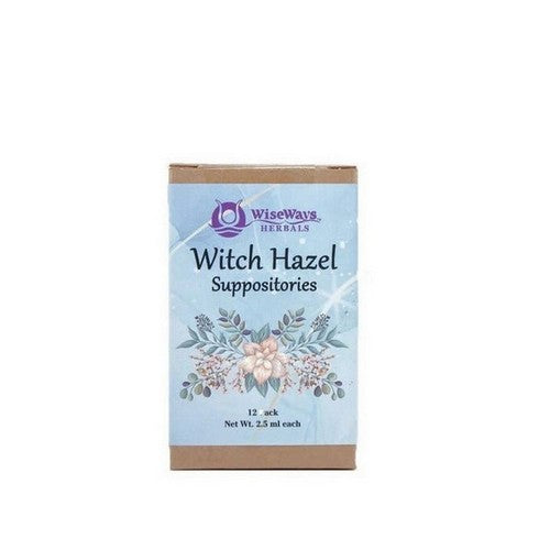 Witch Hazel Suppositories 12 Count by Wise Ways Herbals