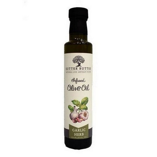 Garlic Herb Infused Olive Oil 8.5 Oz by Sutter Buttes