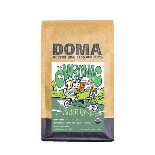 Organic The Chronic Super Dank Blend Whole Bean Coffee 12 Oz by DOMA Coffee Roasting Company