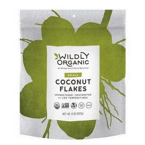 Organic Small Coconut Flakes 8 Oz by Wildly Natural