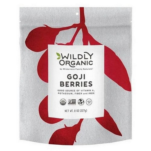Dehydrated Goji Berries 8 Oz by Wildly Natural