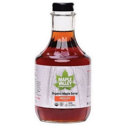 Amber & Rich Organic Maple Syrup 32 Oz by Maple Valley Cooperative