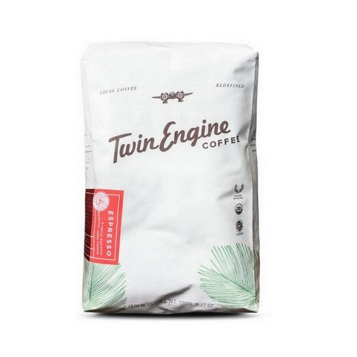 Organic Espresso Whole Bean Coffee 2.2 Lbs by Twin Engine Coffee