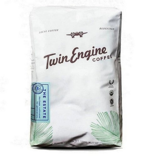 Organic Estate Medium Ground Coffee 2.2 Lbs by Twin Engine Coffee