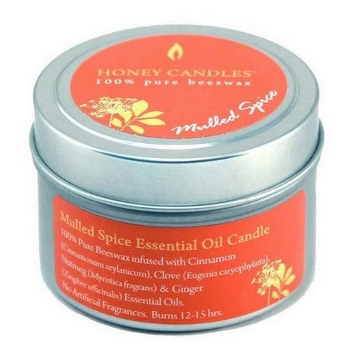 Mulled Spice Essential Oil Beeswax Candle 3 Oz by Honey Candle Co.