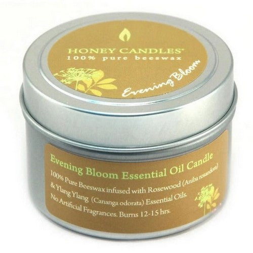 Evening Bloom Essential Oil Beeswax Candle 3 Oz by Honey Candle Co.