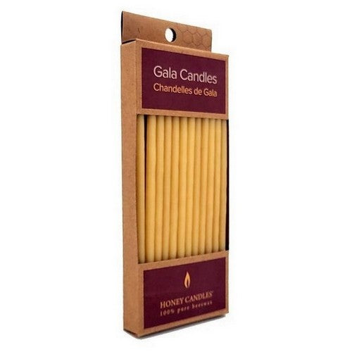 Gala Beeswax Candles Natural 12 Count by Honey Candle Co.