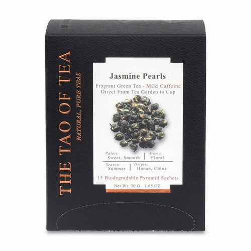 Jasmine Pearls Box Pyramid 15 Sachets by The Tao Of Tea