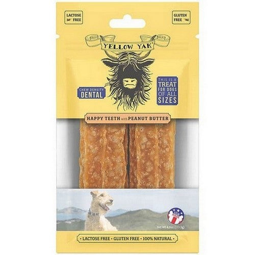 Peanut Butter Dental Chews 4 Oz by Yellow Yak