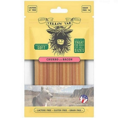 Bacon Churro Chews 4 Oz by Yellow Yak