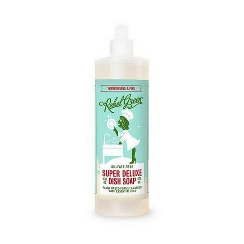 Super Deluxe Dish Soap Frankincense Pine 16 Oz by Rebel Green