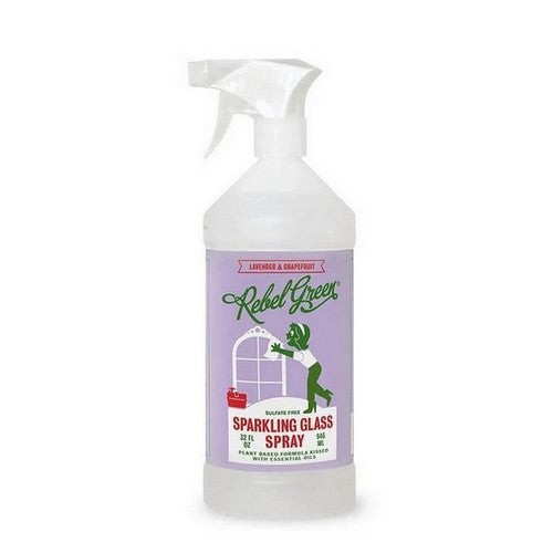 Glass Cleaner Lavender And Grapefruit 32 Oz by Rebel Green