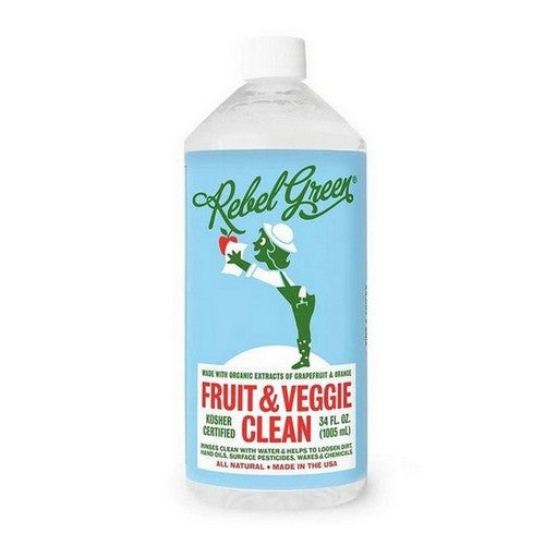 Fruit And Veggie Clean Produce Wash Refill 34 Oz by Rebel Green