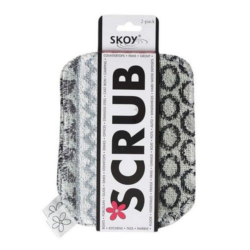 Non Scratch Scrubber Black Grey 2 Count by Skoy