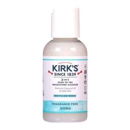 3-In-1 Nourishing Cleanser Fragrance-Free 2 Oz by Kirk's Natural Products