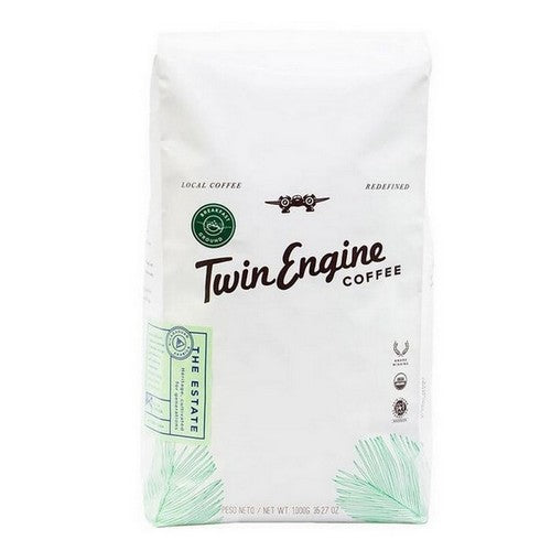 Organic Estate Breakfast Ground Coffee 2.2 Lbs by Twin Engine Coffee