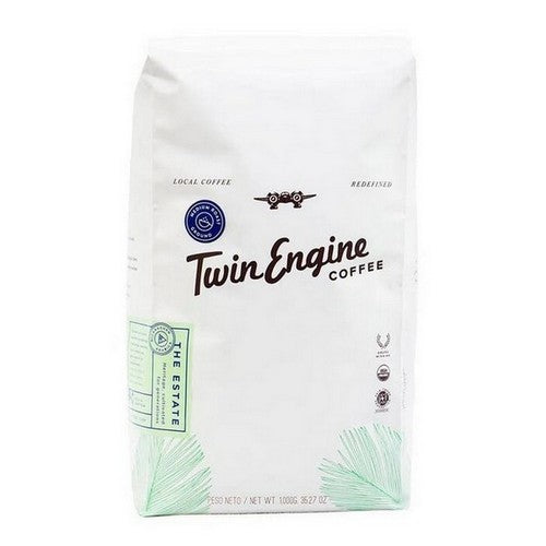 Organic Estate Medium Whole Bean Coffee 2.2 lb by Twin Engine Coffee