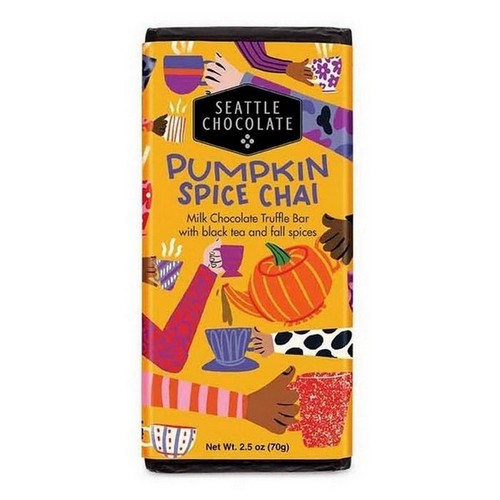 Pumpkin Spice Chai Truffle Bar 2.5 Oz by Seattle Chocolate Co.