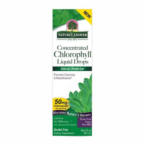 Concentrated Chlorophyll Liquid Drops Alcohol-Free 2 Oz by Nature's Answer