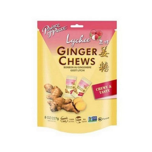 Lychee Ginger Chews 8 Oz by Prince Of Peace