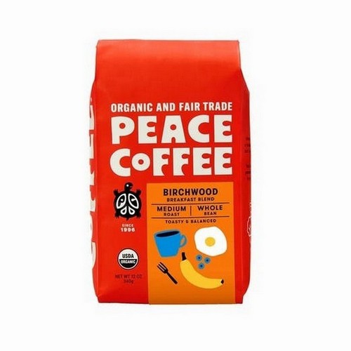 Whole Bean Birchwood Breakfast Blend 12 Oz by Peace Coffee