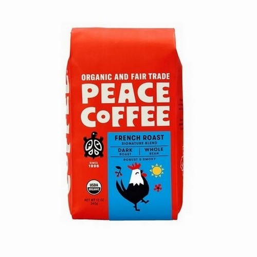 Whole Bean French Roast Blend 12 Oz by Peace Coffee