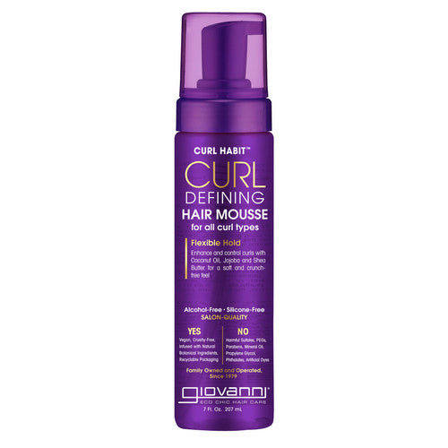 Curl Habit Curl Defining Hair Mousse 7 Oz by Giovanni Cosmetics