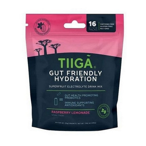 Gut Friendly Hydration Raspberry Lemonade 16 Count by Tiiga