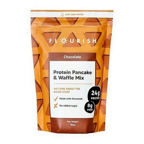 Chocolate Protein Pancake Mix 15.37 Oz by Flourish