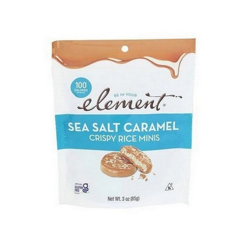 Sea Salt Caramel Crispy Rice Minis 3 Oz by Element Snacks