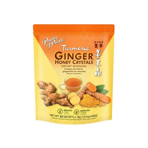Ginger Honey Crystals with Turmeric 25 Count by Prince Of Peace