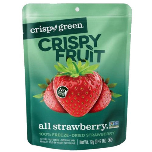 Strawberry Freeze Dried Fruit 0.42 Oz by Crispy Green