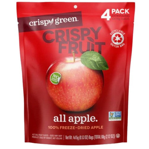 All Apple Freeze Dried Fruit 4 Count by Crispy Green