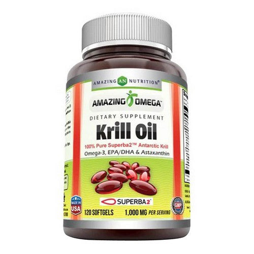 Amazing Omega Superba Krill Oil 120 Softgels by Amazing Nutrition