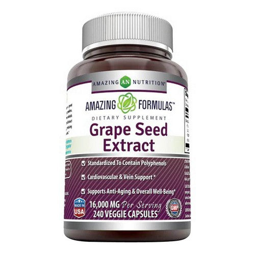 Amazing Formulas Grapeseed Extract 240 VegCaps by Amazing Nutrition