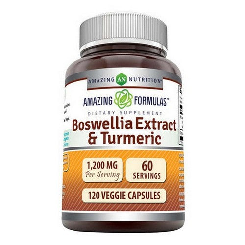 Amazing Formulas Boswellia with Turmeric 120 VegCaps by Amazing Nutrition
