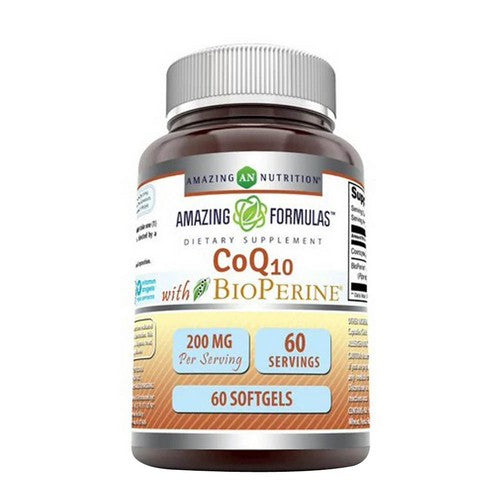 Amazing Formulas CoQ10 with Bioperine 60 Softgels by Amazing Nutrition