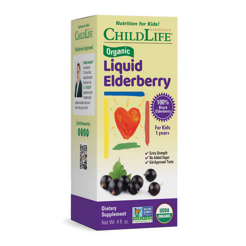 Organic Liquid Elderberry 4 Oz by Child Life Essentials