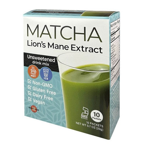 Matcha Lion's Mane Extract Sticks 10 Count by Maitake Mushroom Wisdom