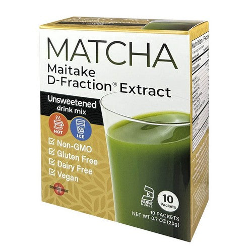 Matcha Maitake D-Fraction Extract Sticks 10 Count by Maitake Mushroom Wisdom