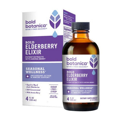 Bold Elderberry Elixir Syrup 4 Oz by Bold Botanica