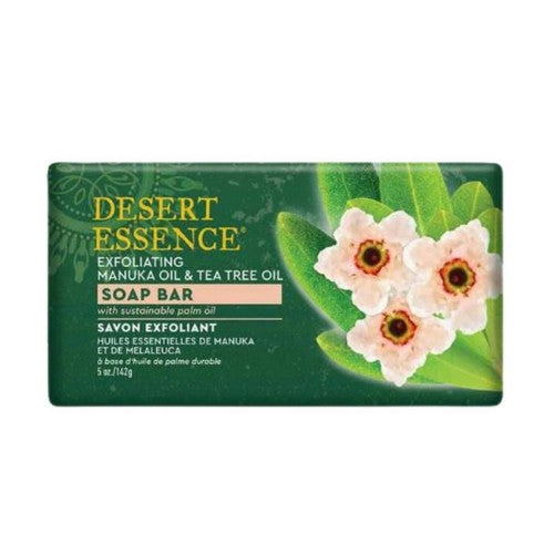 Manuka & Tea Tree Oil Exfoliating Soap Bar 5 Oz by Desert Essence