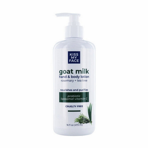 Goat Milk Hand & Body Lotion Rosemary + Tea Tree 16 Oz by Kiss My Face